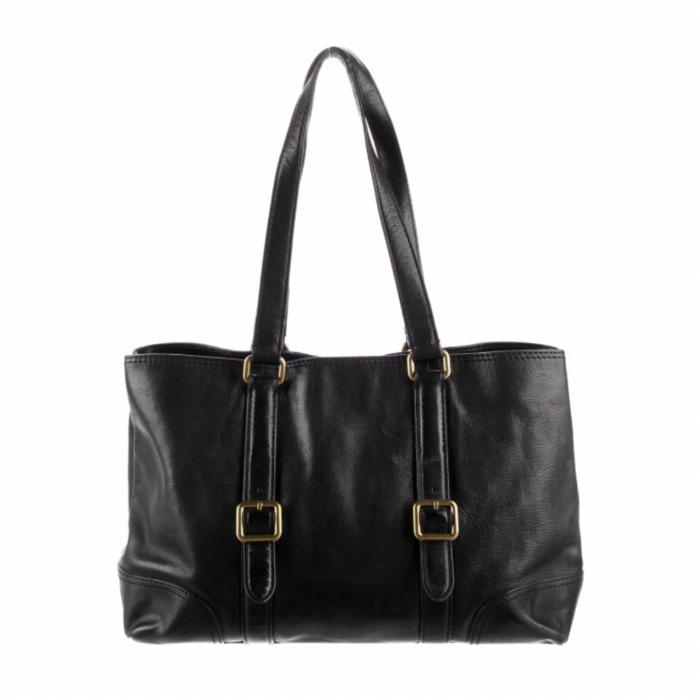 Frye black leather tote